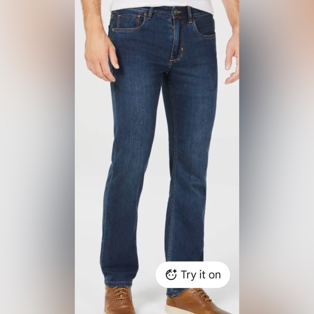 Tommy Bahama Men’s Authentic Premium Denim Deep Blue Straight Jeans